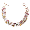 Noble Rose Gold Plated 925 Silver Jewelry Natural Tourmaline Bracelet for Women Fine Bracelets Bangles