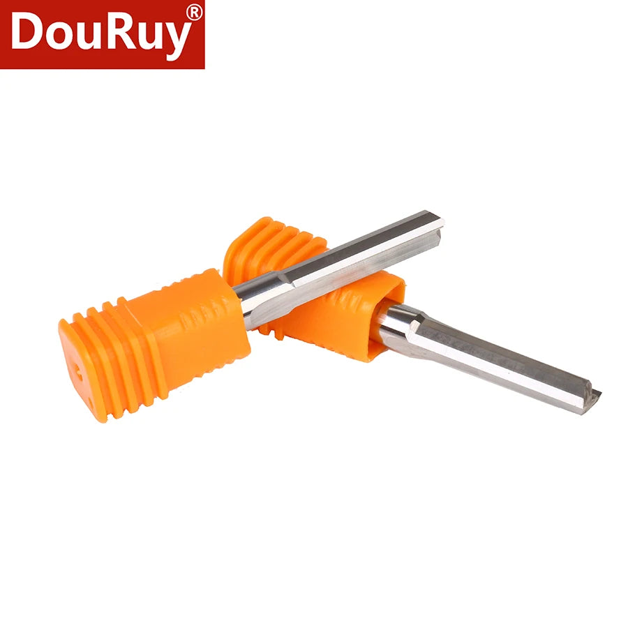 DouRuy 3.175/4/5/6mm Two Straight Flutes End Mill Cutters Carbide Router Bit Cnc Router Bits for Wood