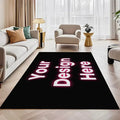 Customizable Crystal Velvet Area Rug Personalized Design Washable Non-Slip Suitable for Various Spaces
