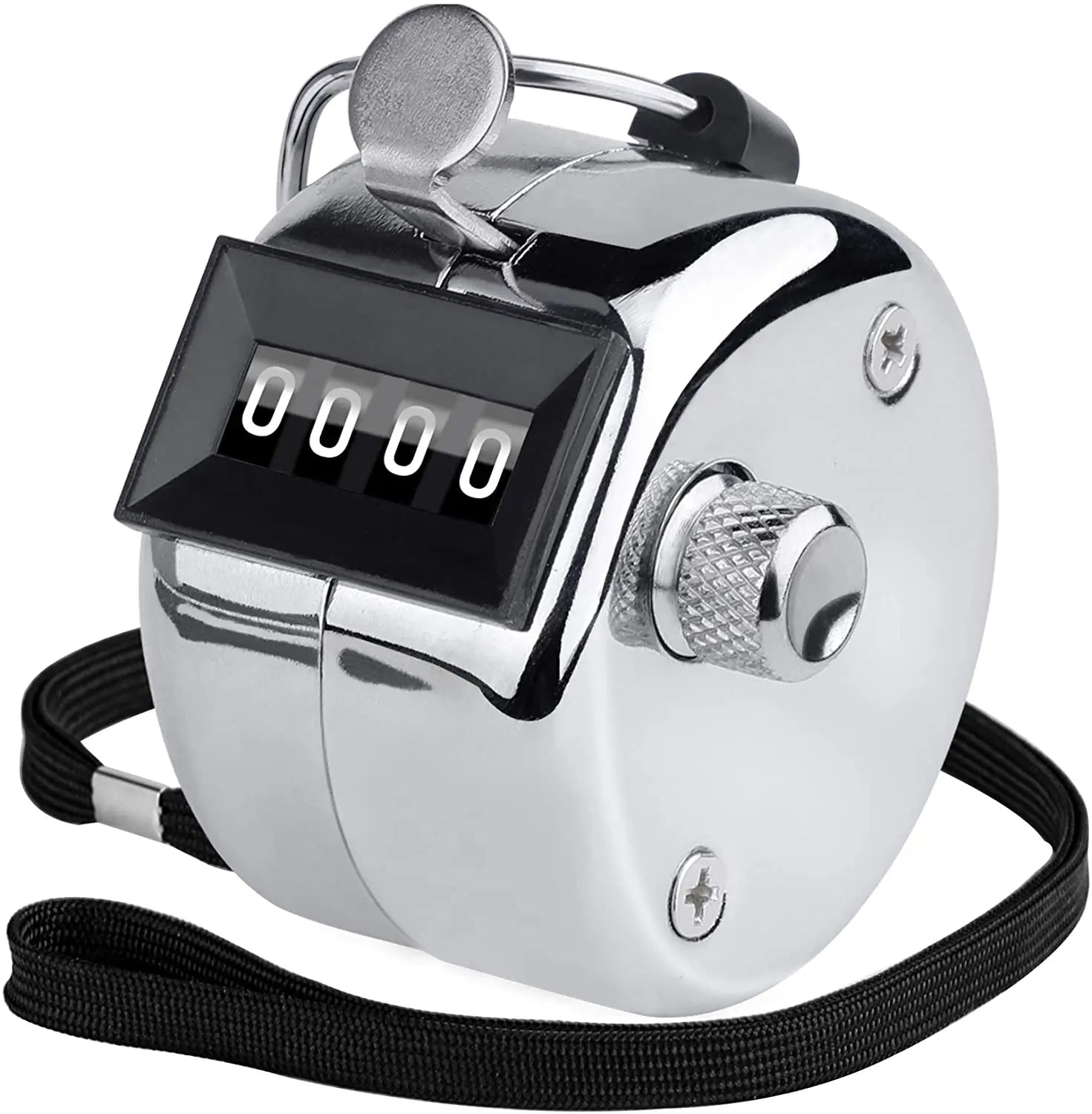 Mini Mechanical Hand Counter 4 Digit Number Manual Counting Tally Finger
