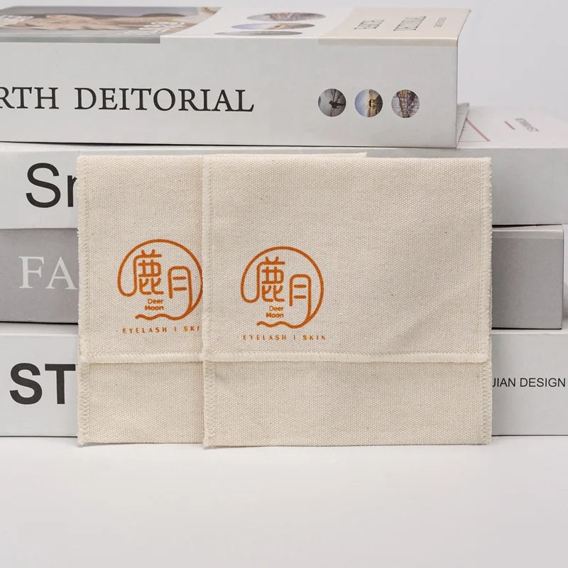 Luxury Custom Logo Envelope Cotton Ring Earring Necklace Jewelry Packaging Pouch Bag