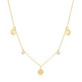 Wholesale Fashion Jewelry 925 Sterling Silver Round Disc Charm Diamond by Yard Gold Plated Necklaces Jewelry for Women