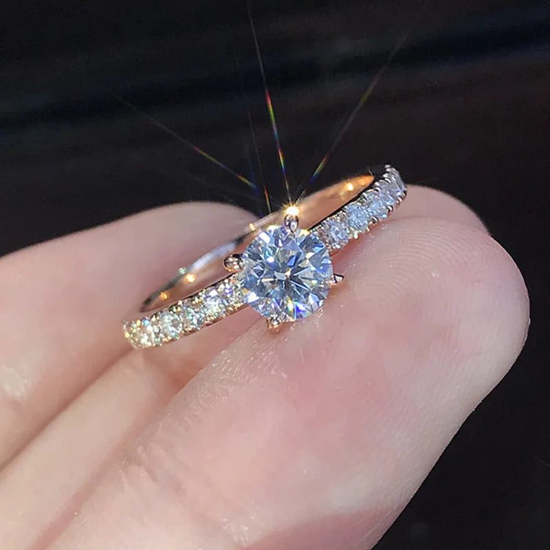 2021 Diamond Wedding Rings 925 Silver Plated Couple Ring Engagement Rings Women Jewelry