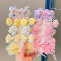 In Stocks! 10pcs/set Cute Flower Bowknot Candy Color Kid Hair Clips Hairpins Barrettes Hair Tie Ring Accessories for Girls