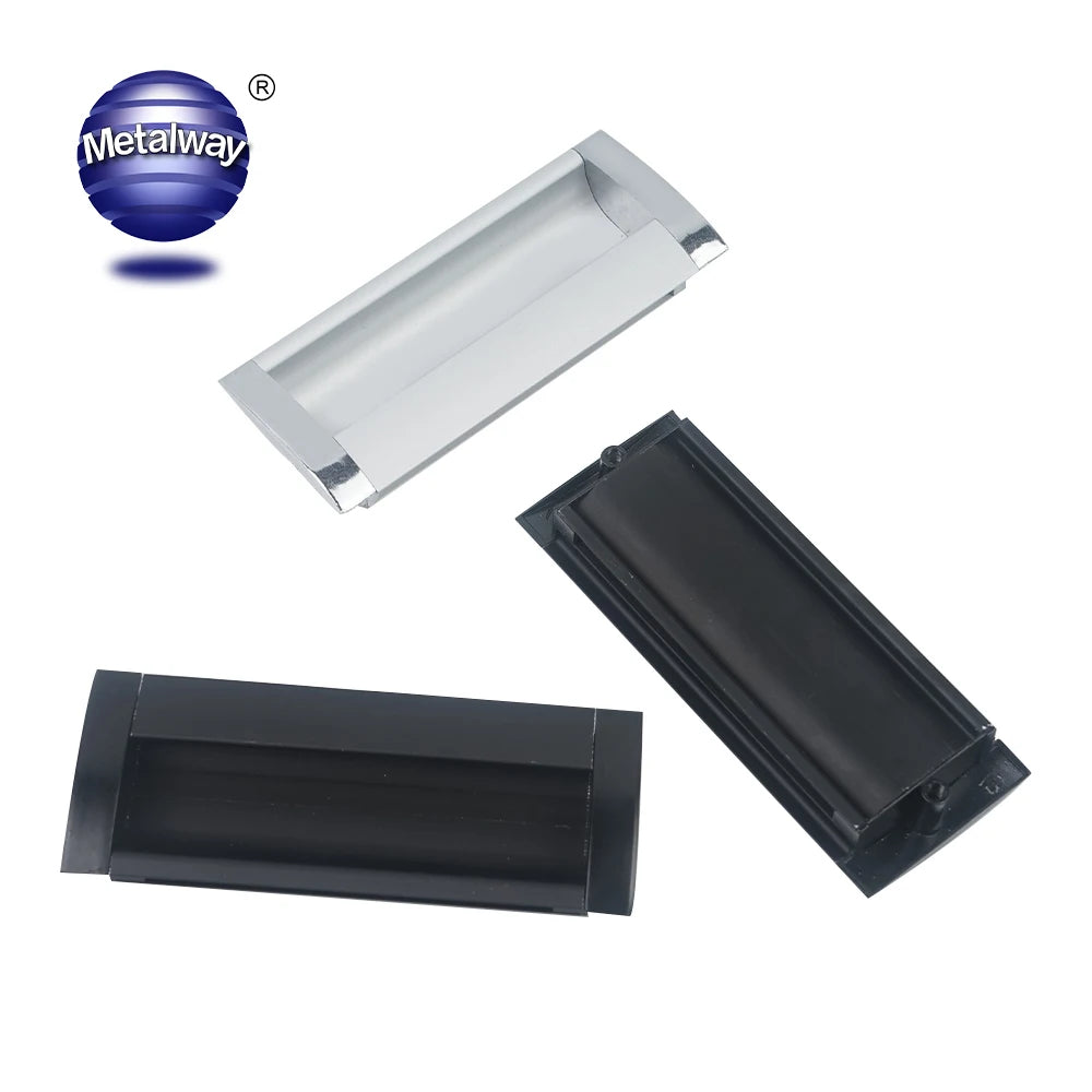 Modern Aluminum Alloy Hidden Drawer Handle Concealed Cabinet Knob Embedded Door Pull Handle Bedroom Outdoor Warehouse