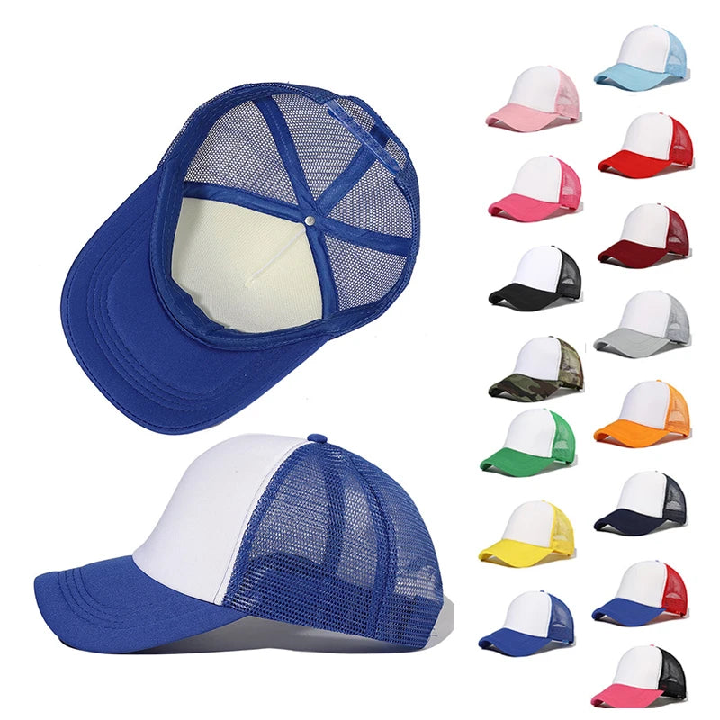 Custom Design Logo Outdoor Sports 3d Embroidery Trucker Hat Fitted Advertisement Blank Plain Mesh Baseball Cap