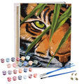 Factory Wholesale DIY Framed Canvas Paint by Numbers Art Green Leaf Animal Painting by Numbers 40x50cm