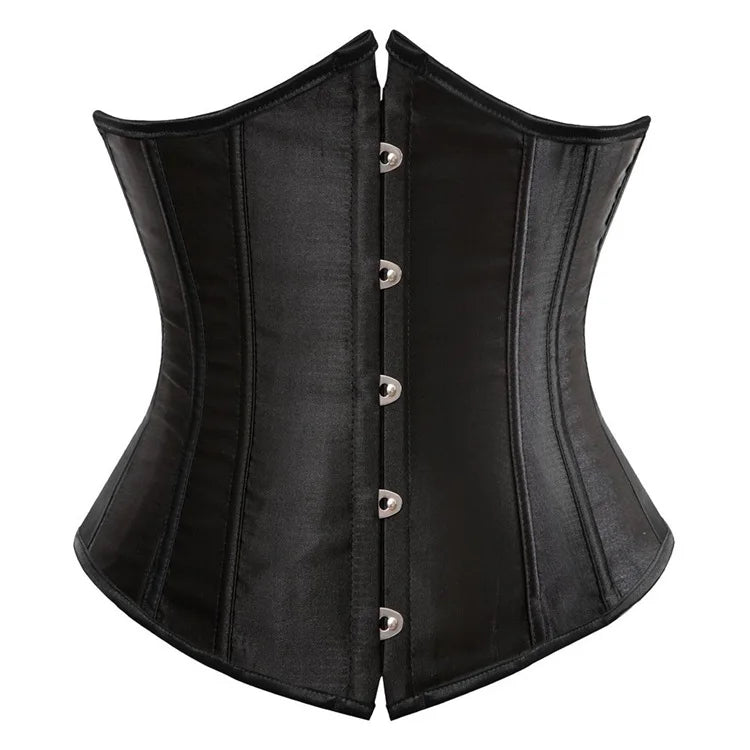Sexy Gothic Underbust Corset Waist Cincher Bustiers Top Workout Shape Body Belt Plus Size Lingerie