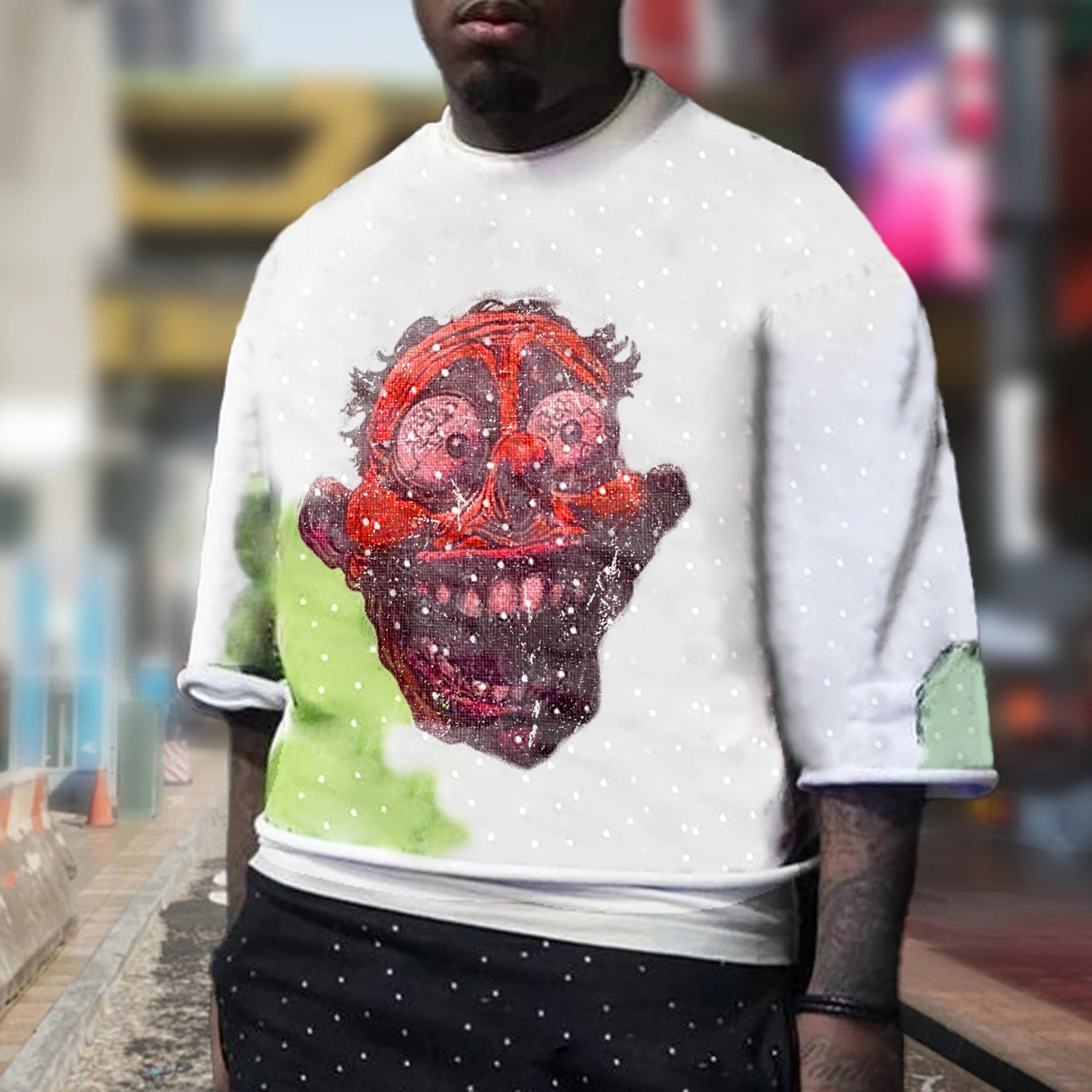 Men Wholesale Oversized Screen Printing T Shirt Manufacturer Custom Heavy Cotton Boxy Cropped Drop Shoulder T-Shirt