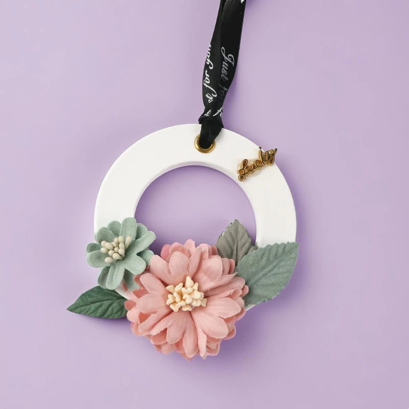 Popular Hanging Ceramic Plaster Aroma Diffuser Car Closet Wardrobe Air Freshener Porcelain Essential Oil Fragrance Decoration