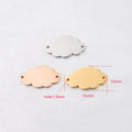 15*25mm Fashion Jewelry Wholesale Women Accessories Cloud Jewelry Double Holes High Diy Logo Charms for Bracelet and Necklace