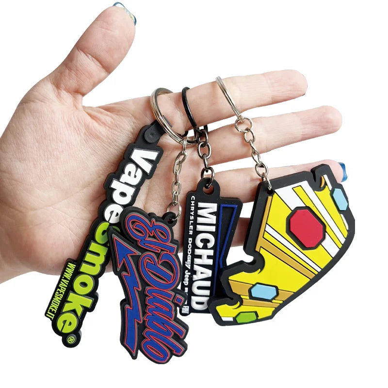 Hot Sales Soft Pvc Sublimation Keychain new Souvenir Custom Shaped Made 3d Soft Pvc Rubber Keychains