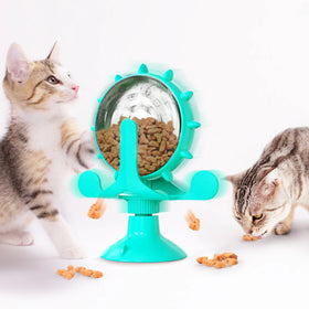 ZMaker Turntable Pet Cat Toy Food Leakage Toy for Cats IQ Training Cat Toys