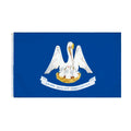 Ready Stock 100% Polyester Flying Style Double Sided Square Louisiana Flag 3x5 Ft Pantone Color EN-71 Certified Soft Decoration