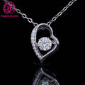 Yingma Moissanite Jewelry Set Necklace Sterling Silver 925 with Gold Plating Moissanite Necklace Pendant with GRA Certificate