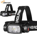 Running Hiking Camping Outdoor 18650 Battery Rechargeable Type-C Waterproof P50 Portable Sensor Led Torch Flashlight Headlamp