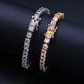 Brass Tennis Bracelet AAA CZ 3mm 4mm 5mm 1 Row Cubic Zirconia Gold Silver Color Bracelet for Men Women Iced Out Hip Hop Jewelry
