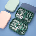 Manicure Pedicure Kit Stainless Steel 24pcs Portable Nail Clipper Tools Box for Men Women Professional Grooming Care