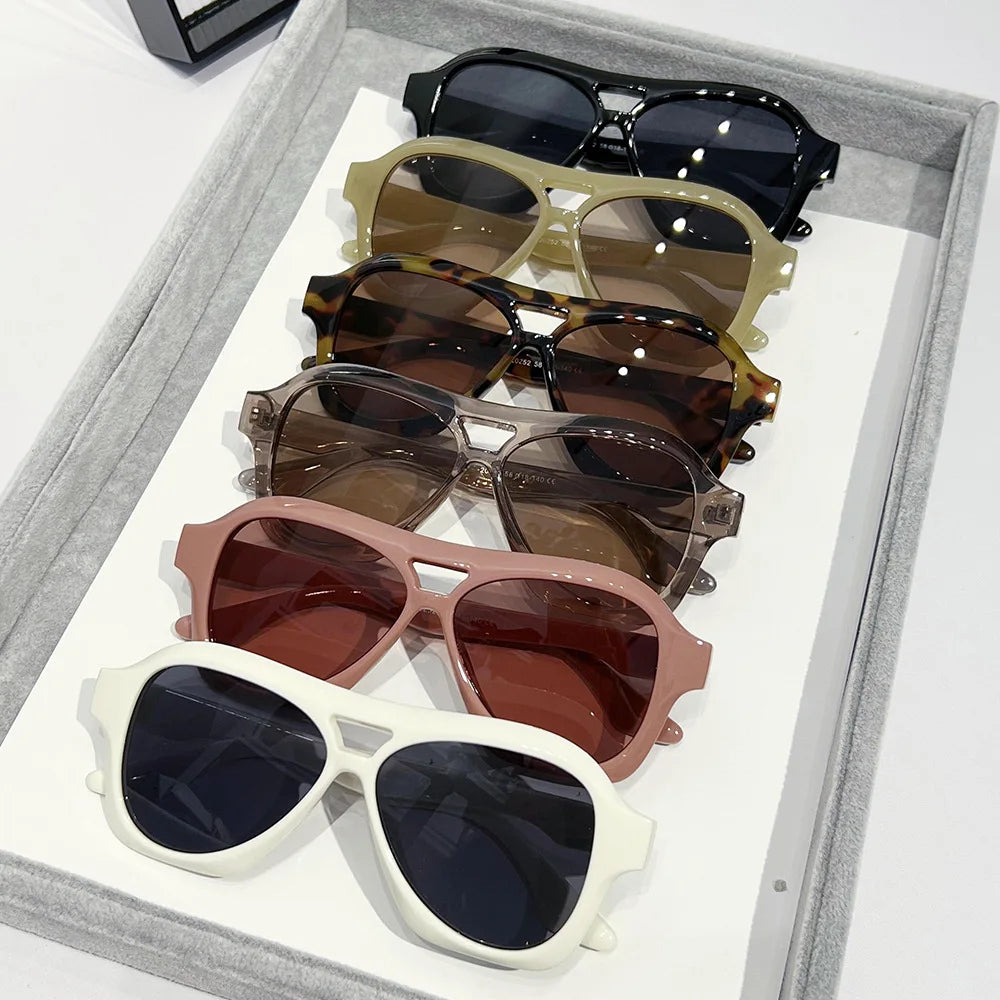 20224 Lbashades Fashion Sunglasses Women Custom logo Men Eyewear Designer Big Shades Classic Shape Black Sun Glasses 2024