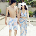 Couple Swimsuit Women's Three Piece Seaside Resort Bikini Men's Beach Pants Combination Men's Swimsuit