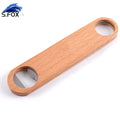 Wholesale Factory Supply Custom LOGO Blank Type Wood Cover Beer Bottle Opener
