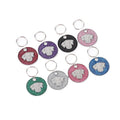 Accessories Colorful Bling Enamel Engraved Dog Head Pattern Charms Tags Pendant Pet Jewelry Gift