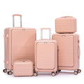 Wholesale Factory Price Pink Travel Trolley Case Bag Front Open Zipper Suitcase Luggage Sets