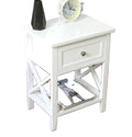 Living Room Solid White With Drawer and Shelf Wood Cabinet Wood Small Furniture