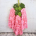 Best Seller Plants Flower Wedding Ceiling Flower Decorative Flowers Silk Vine Strip Garland Artificial Wisteria Hanging Flowers