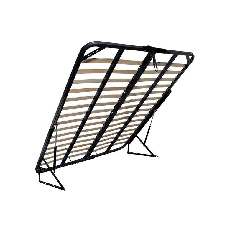 New Top Seller Modern Foldable Metal Round Bed Frame with Poplar Slat Black Finish Bedroom Furniture VT-14.010 MegaBDM