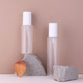 In Stock 100ml 150ml 200ml Frosted Cylinder Flat Shoulder Fresh Toner Mist Room Spray PET Bottle With Matte Black Cap