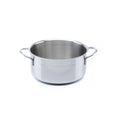Italian Quality 20cm Steel Casserole Pan Set Double Ice Cube Top Ergonomic Side-Handles for Classic Pasta Onion Milk Cooking