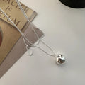 925 Sterling Silver Ball Chain Round Ball Pendant Necklaces for Women Wholesale Jewelry