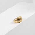 Fenny Stainless Steel Fashion Classic Bee-hole Bumpy Ring Ready to Ship Jewelry 18K Gold Plated Wholesale Jewelry MegaBDM