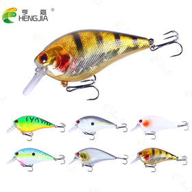 Hengjia New Square Bill 85mm 15g Hard Fishing Lure Artificial Crank Bait Luya