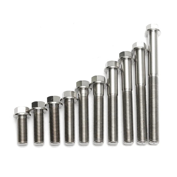 Factory Price M6 M8 M10 GR5 Motorcycle Automotive Sprint Midget Car Titanium Alloy Hex Flange Bolts Anodized Colored