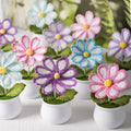 Handmade Yarn Knitted Sanger Flower Artificial Ins Potted Plant Pot for Thanksgiving Father's Day Gifts Home Factory Direct