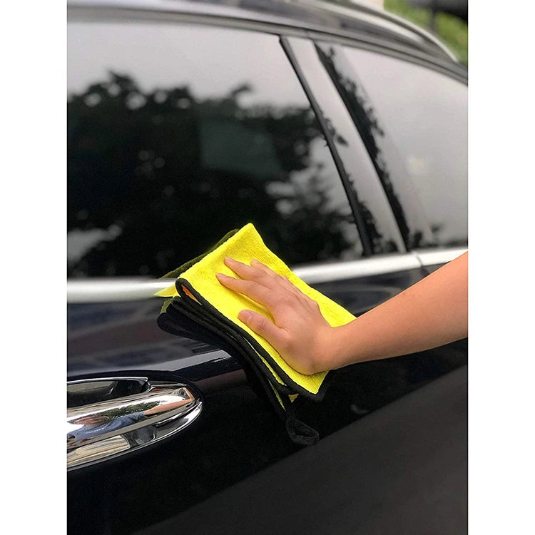 Wholesale Durable Custom Logo 40x40CM Thick Quick-Dry Compressed Nonwoven Cleaning Drying Plush Wash Microfiber Car Towel