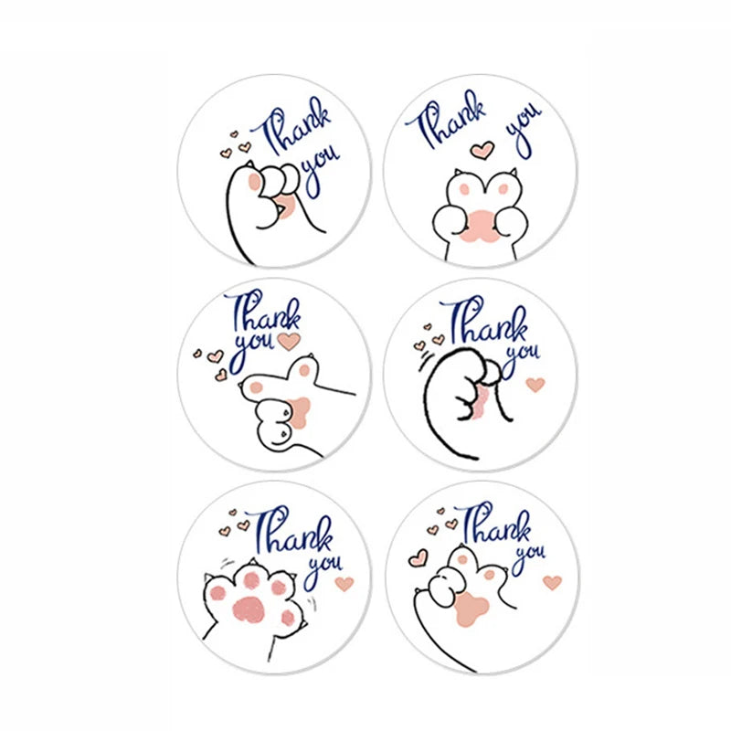Wholesale Printing Sizes Self Adhesive Round Gold Waterproof Vinyl Label Custom Kraft Paper Thank You Stickers with logo