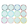 Wholesale Blank 11.5g Abs Poker Chips 40mm 8 Stripe Multi 12 Colors Chip Suppliers with Custom Sticker for Casino Gambling Games