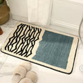 Huirong Eco Friendly GREEN Tight Woven and Compact Anti slip Print Mat Washable Rugs Bathtub Bath Mat