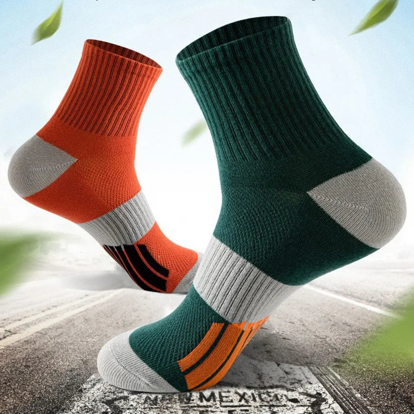 WUYANG FACTORY WY-095 Wholesale Breathable Fit Compression Ankle Sports Running Socks Men's Quarter Gym Socks With Ribb on Cuff