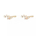 LOZRUNVE Modern Single Opal Diamond Jewelry 925 Sterling Silver Stud Earring