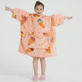 Original Factory Manufacturer Hooded Wearable Sweatshirt Flannel Sherpa Oversize Kids Blanket Hoodie
