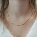 E-Manco Snake Chain Choker Stainless Steel Necklace Exquisite Minimalist Collar Chain for Women Jewelry Accessory