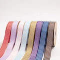 Hot Sale 100% Polyester Single Face DIY Retail Gift Decorative Grosgrain Ribbon Knitting Striped Webbing Wholesale