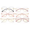 XH91210 1pc Metal Squared Frame Blue Light Blocking Vivid Color Fashion Decoration Unisex Men Women Eyeglasses Optical Frame