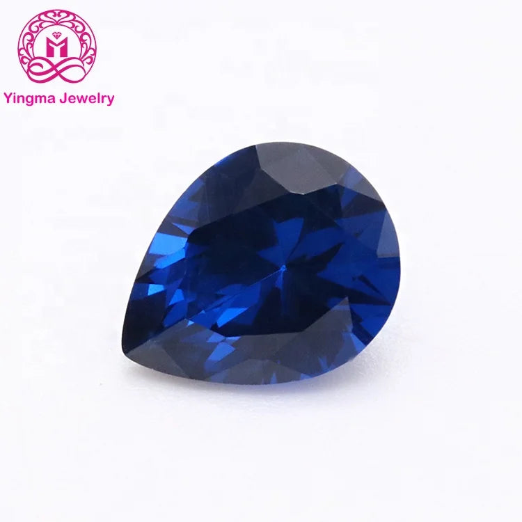 Hotsale Pear Shape Spinel Blue Sapphire Gemstones 2x3mm to 8x10mm  Heat Resistant Wax Setting 113# Blue Spinel Gems