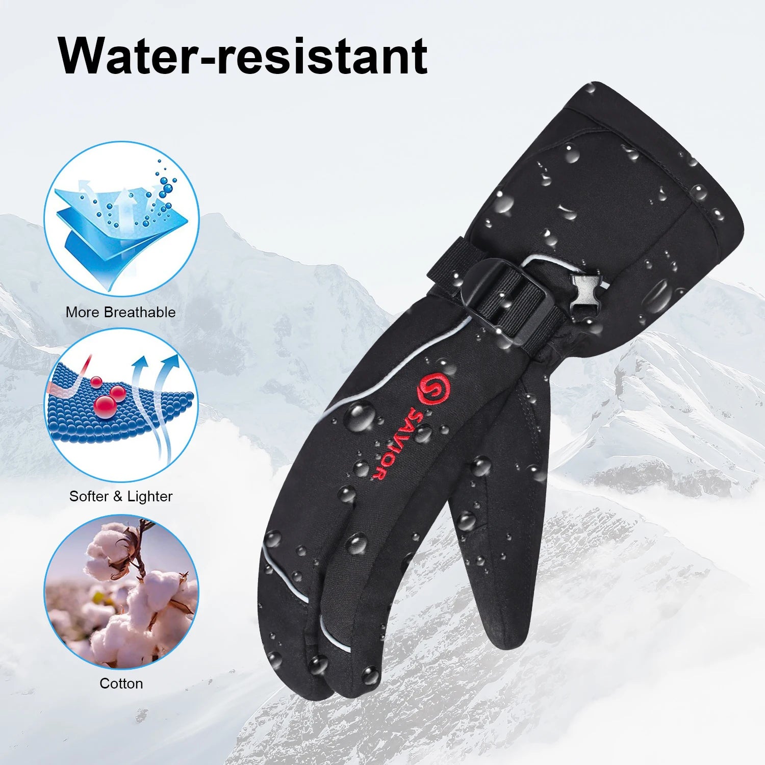 Winter Ski Gloves Waterproof Windproof Insulated Touch Screen Snowboarding Snow Sports Outdoor Men Women