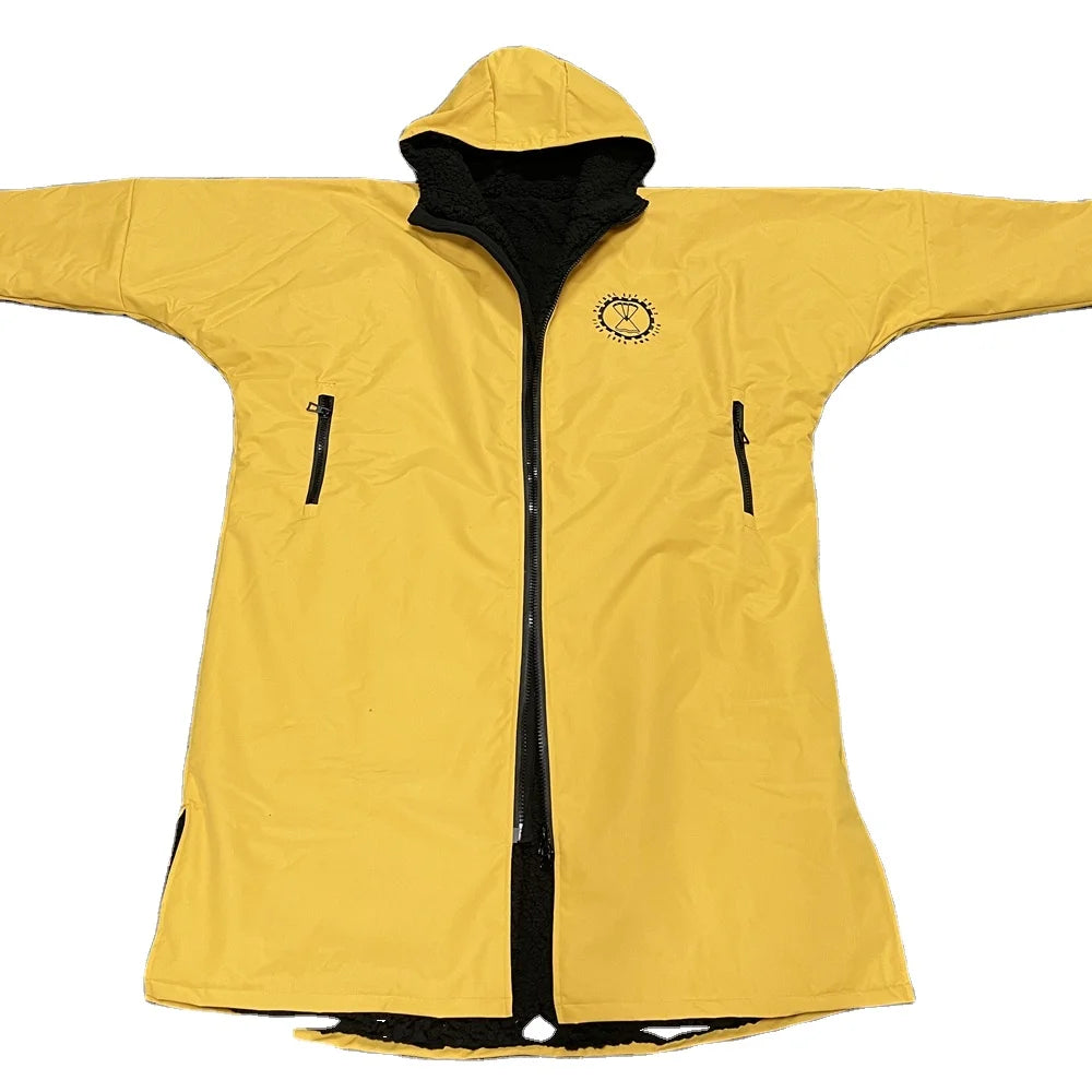Sporti Comfort Fleece-Lined Parka Swim Jacket Long Warm Swimmer Changing Dry Swim Parka Adult